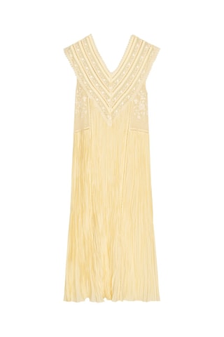 Vestido plissado - Amarelo