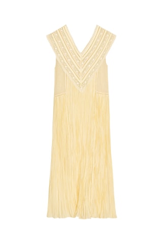 Vestido plissado - Amarelo