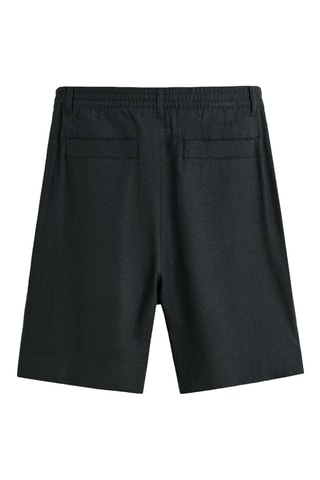 Bermudas oversize em linho - Cinzento-escuro