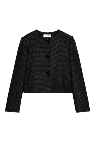 Casaco de tweed- Preto