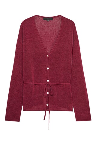 Casaco em linho- Bordô