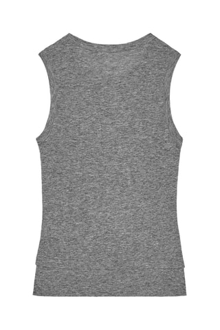 Camisola de alças em lã - Cinzento-mesclado