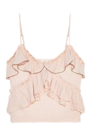 Top com folho - Rosa