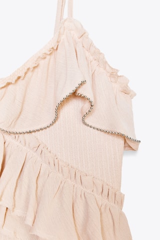 Top com folho - Rosa