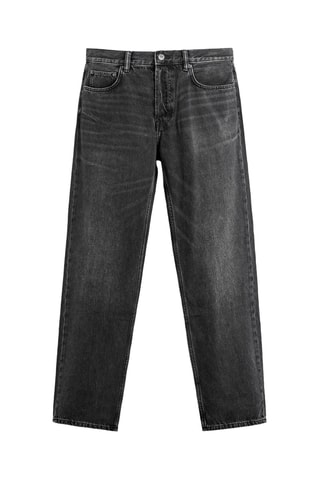 Calças de ganga straight- Preto