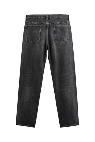 Calças de ganga straight- Preto