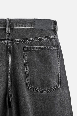 Calças de ganga straight- Preto