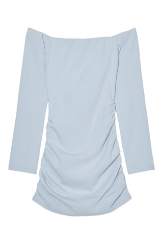 Vestido trapézio - Azul-celeste