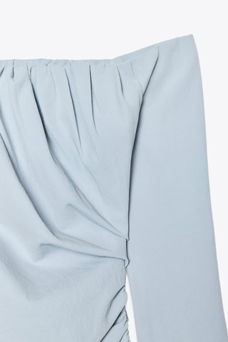 Vestido trapézio - Azul-celeste