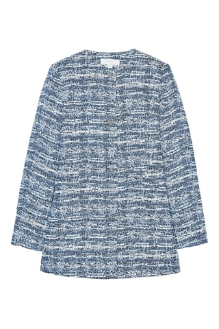 Casaco de tweed - Azul-cobalto