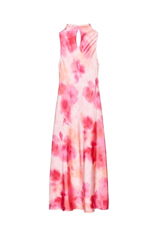 Vestido direito tie and dye- Rosa