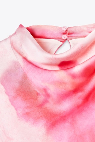 Vestido direito tie and dye- Rosa