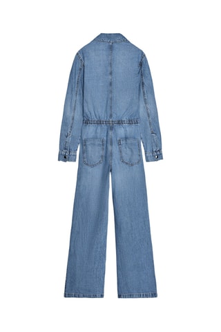 Macacão de ganga- Azul-celeste