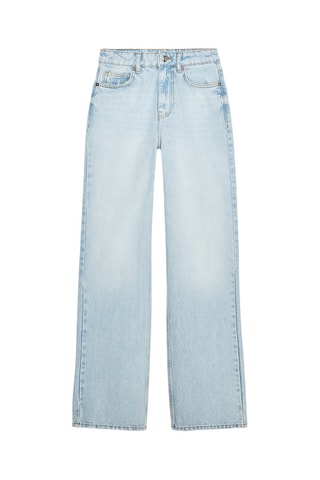 Calças de ganga straight - Azul-celeste