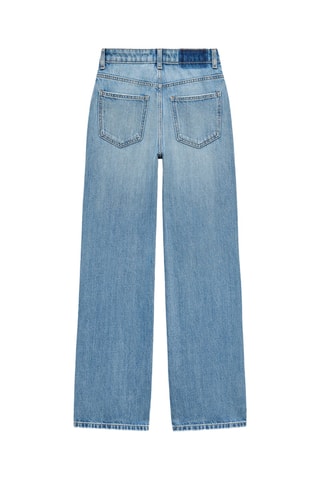 Calças de ganga straight - Azul-celeste