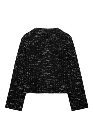 Casaco de malha - Preto mesclado