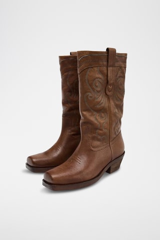 Bottines en cuir - Marron