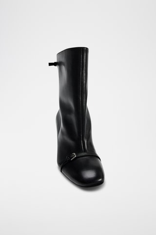 Bottines en cuir - Noir