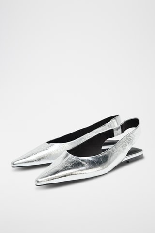 Sabrinas em couro - Prateado