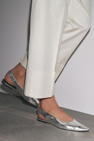 Sabrinas em couro - Prateado