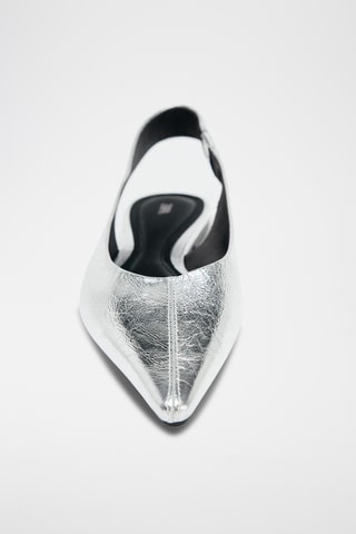 Sabrinas em couro - Prateado