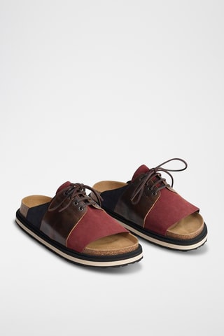 Mules em couro - Castanho