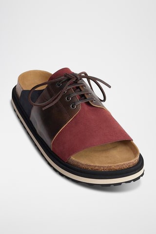 Mules em couro - Castanho