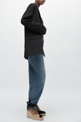 Alpargatas com cunha - Preto e bege