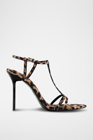 Sandálias de salto- Castanho