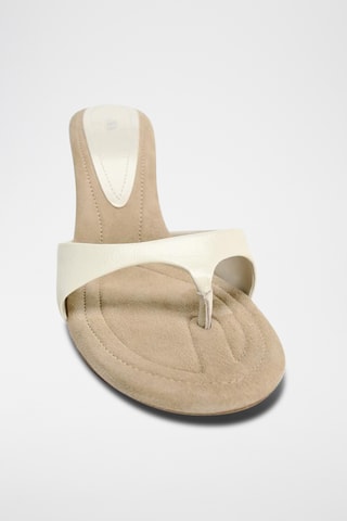 Sandálias de salto em couro- Branco