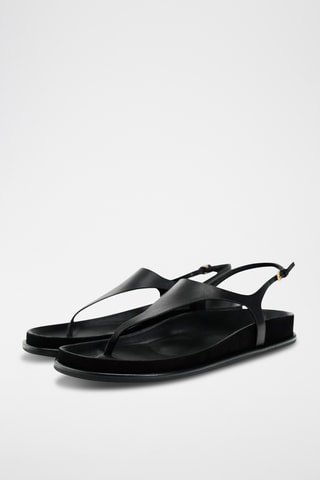 Sandálias em couro - Preto