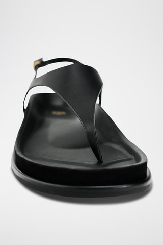 Sandálias em couro - Preto