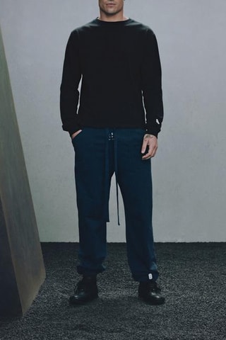 Sapatilhas em couro - Preto