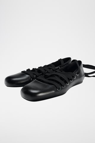 Sabrinas em couro - Preto