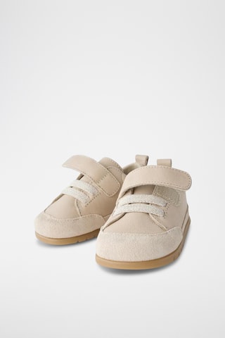 Sapatilhas em nobuck - Bege