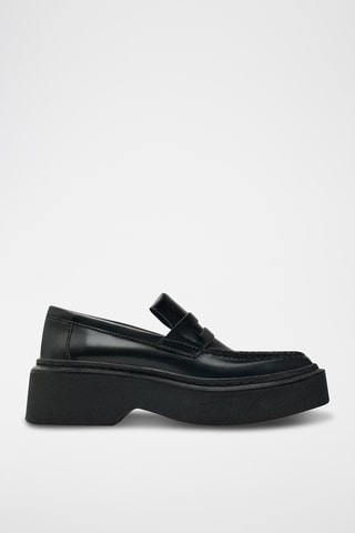 Mocassins em couro - Preto