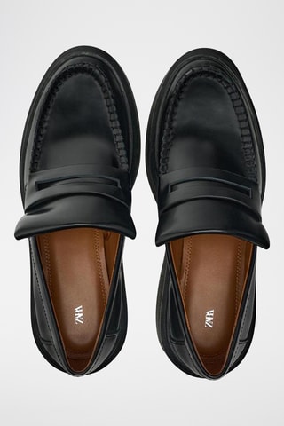 Mocassins em couro - Preto