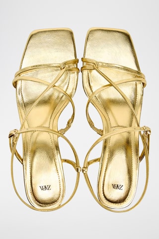 Sandálias de salto- Dourado