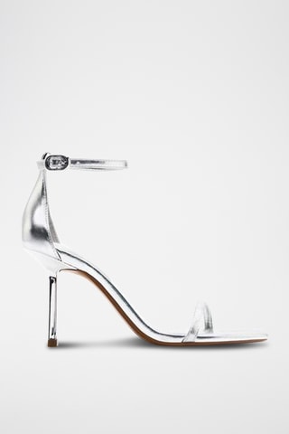 Sandálias de salto- Prateado