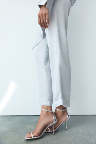 Sandálias de salto- Prateado