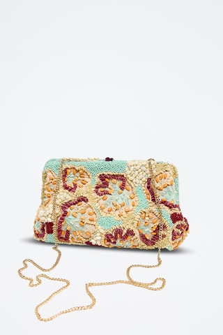 Mala a tiracolo - Azul-celeste e bege