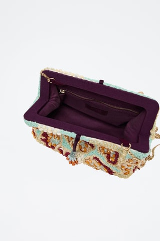 Mala a tiracolo - Azul-celeste e bege