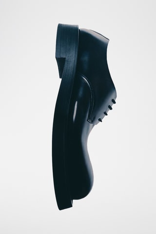 Derbies em couro - Preto