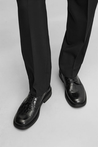 Derbies em couro - Preto