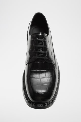 Derbies em couro - Preto