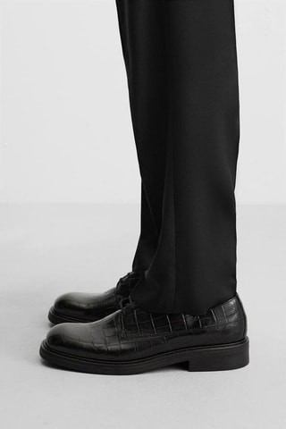 Derbies em couro - Preto