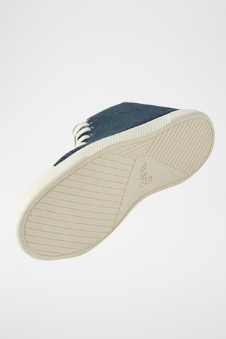 Sapatilhas em couro- Azul-marinho