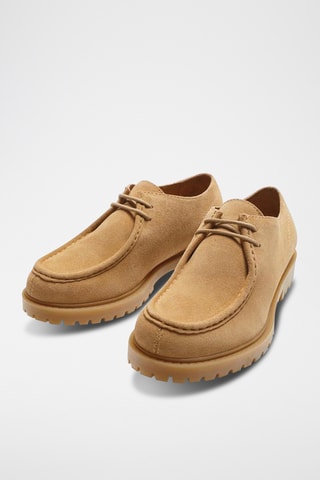 Mocassins em nobuck - Bege