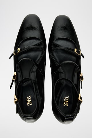 Babies de salto envernizados - Preto