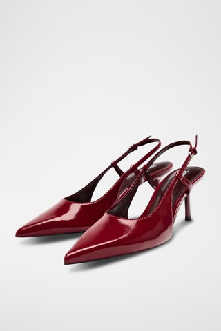 Sapatos de salto envernizados - Vermelho